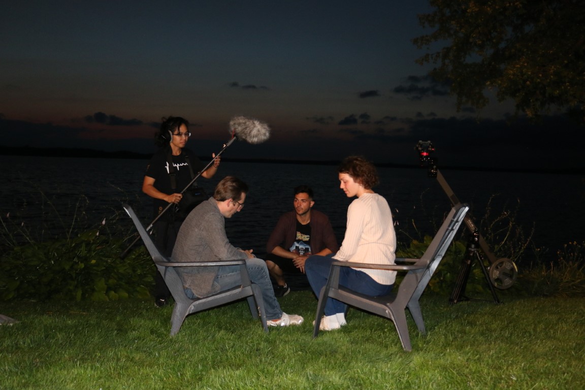 Just Take a Look — behind the scenes on set
